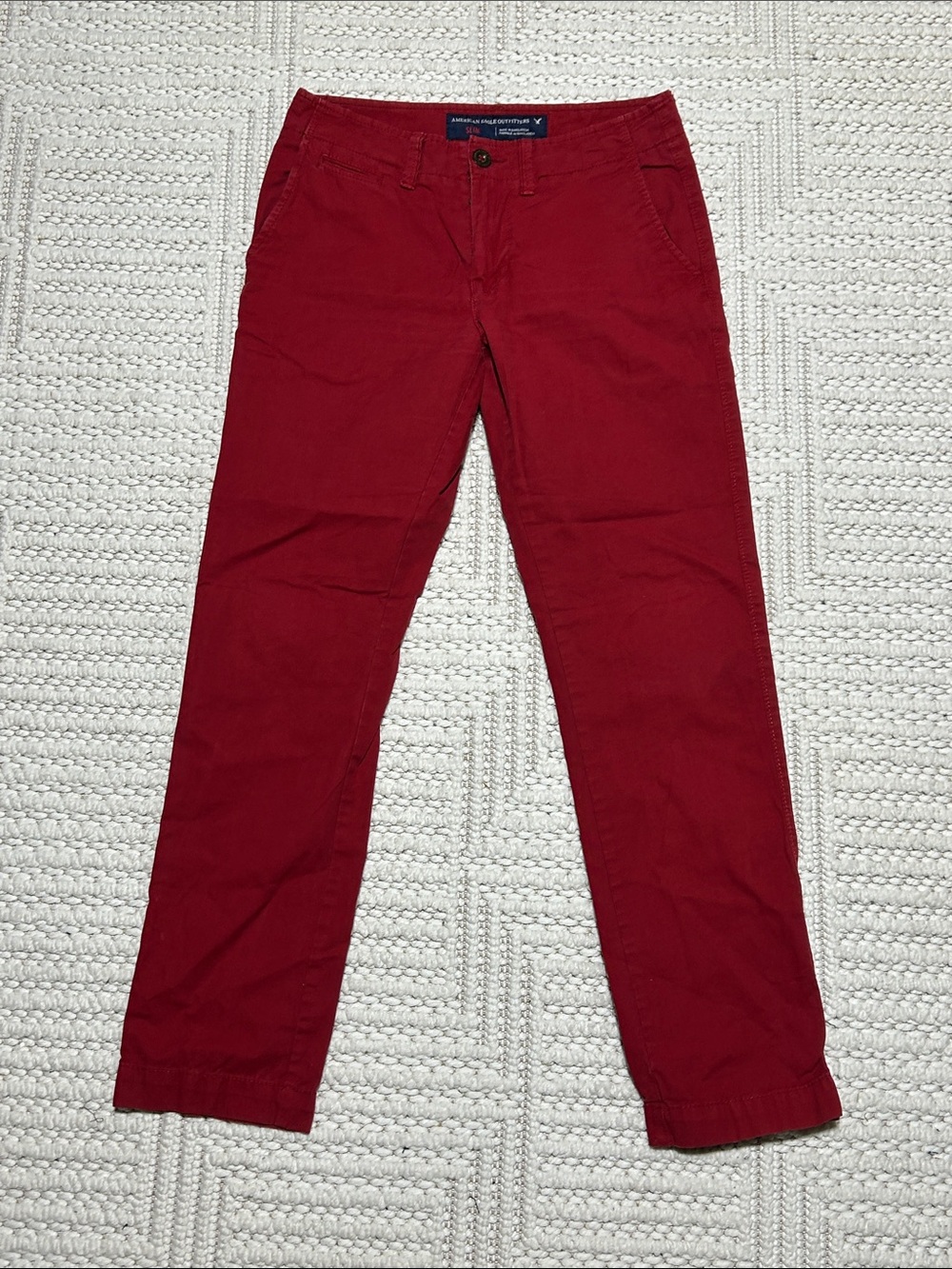 American Eagle Outfitters Men's Deep Red Chino Pants
